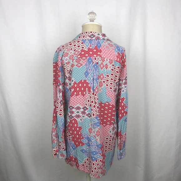 Talbots Patterned Blouse (Size: M) - Picture 3 of 5